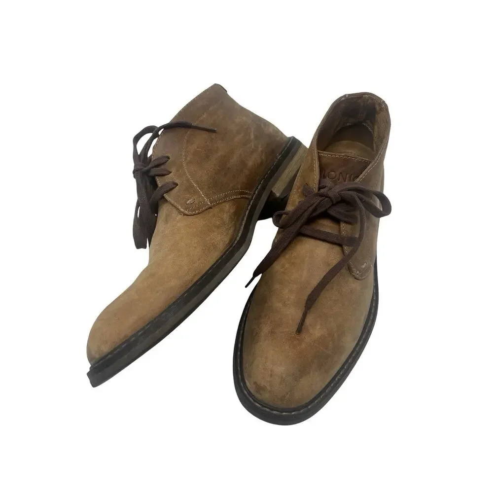 Vionic Bowery Chase Men’s Suede Chukka Boots Tan Size 7 / 40 Orthotic Comfort